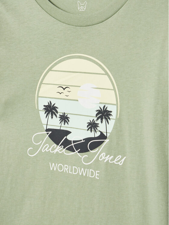 Jack&Jones Junior Jack&Jones Junior Тишърт Palm 12269922 Зелен Regular Fit