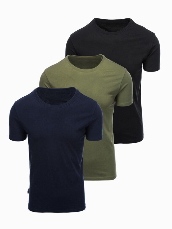 Ombre Ombre Komplet t-shirtów OM-TSBS-0268 Kolorowy Regular Fit