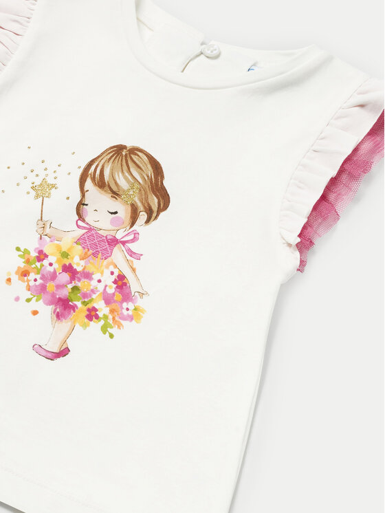 Mayoral Mayoral T-krekls 1005 Balts Regular Fit
