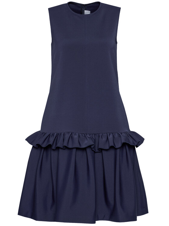 Victoria Victoria Beckham Victoria Victoria Beckham Každodenné šaty Stretch Faille 2221WDR002556C Tmavomodrá Relaxed Fit