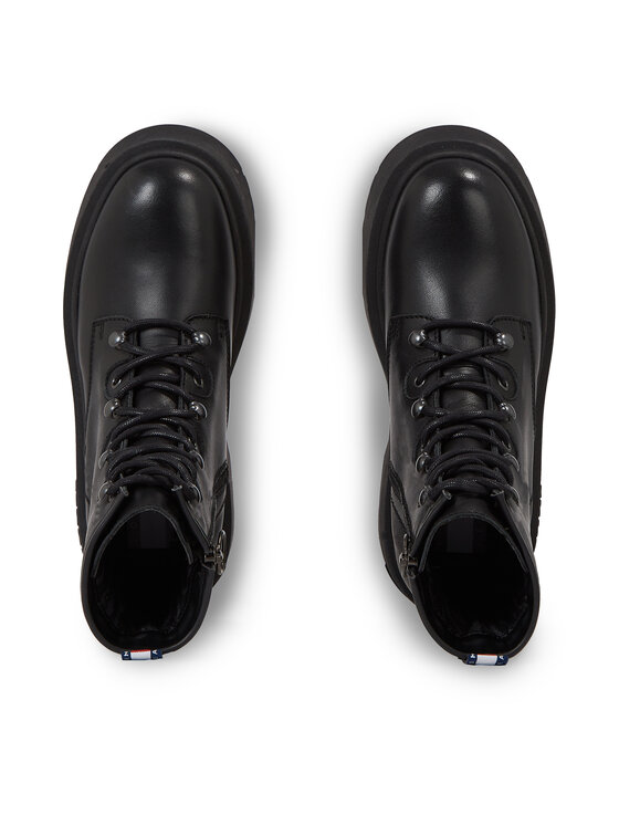 Tommy Jeans Tommy Jeans Μποτάκια Tjw Lace Up Boot Chunky EN0EN02404 Μαύρο