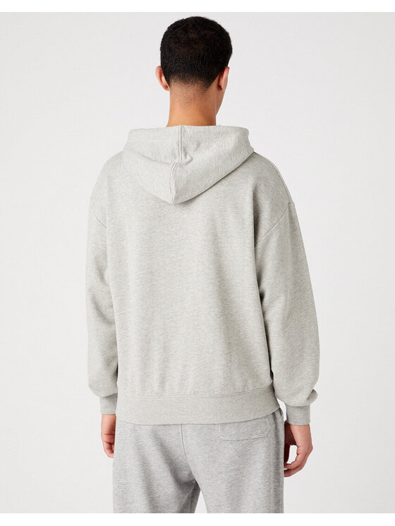 Wrangler Wrangler Bluza 75TH ANNI HOODIE Szary Regular Fit
