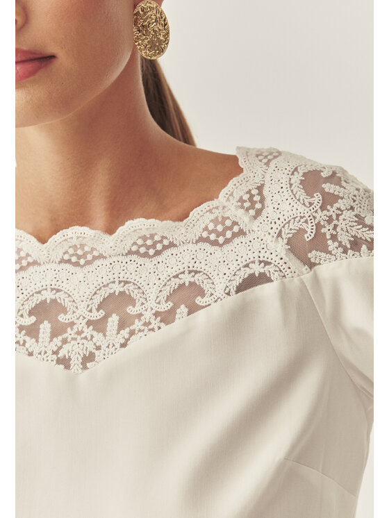 TATUUM TATUUM Bluzka SARNA Kremowy Classic Fit