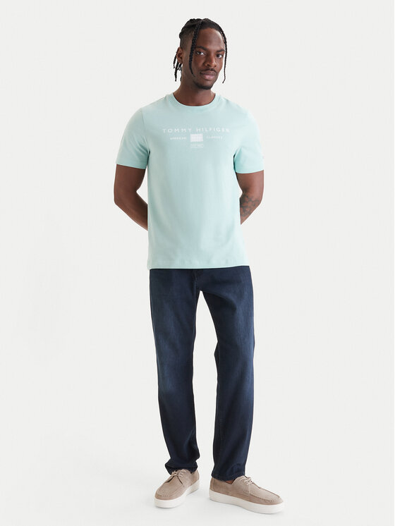 Tommy Hilfiger Tommy Hilfiger Tricou Brand Love MW0MW42365 Verde Regular Fit