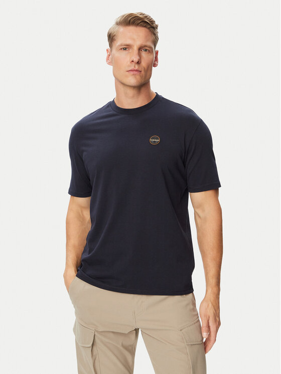 Napapijri Napapijri T-Shirt S-Badge NP0A8949 Dunkelblau Regular Fit