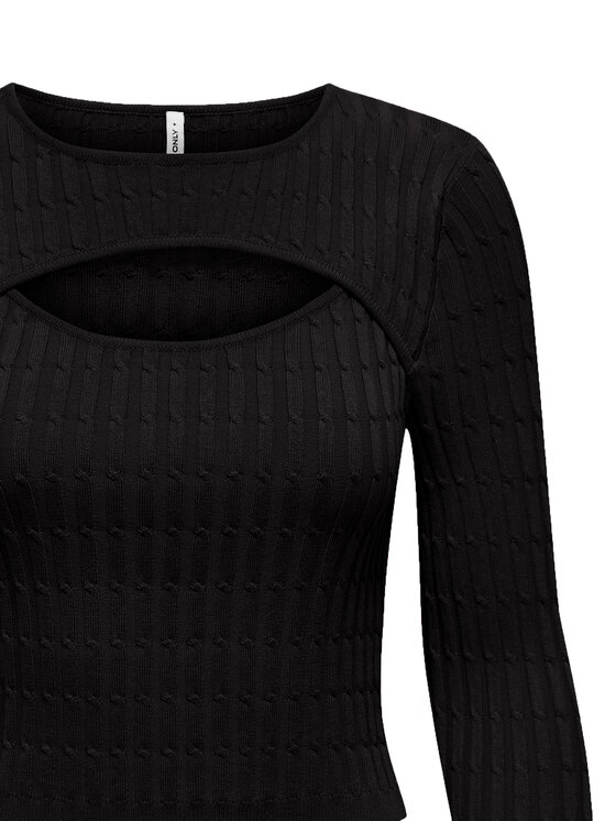 ONLY ONLY Džemper Meddi 15339582 Crna Cropped Fit