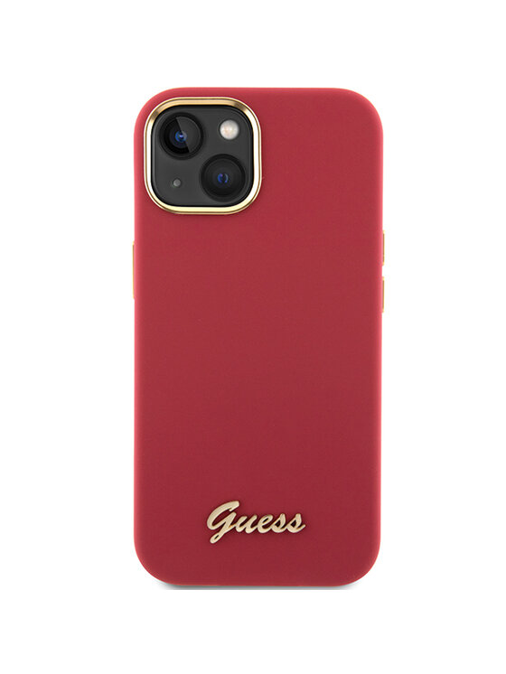 Guess Guess Etui na telefon iPhone 15 Czerwony