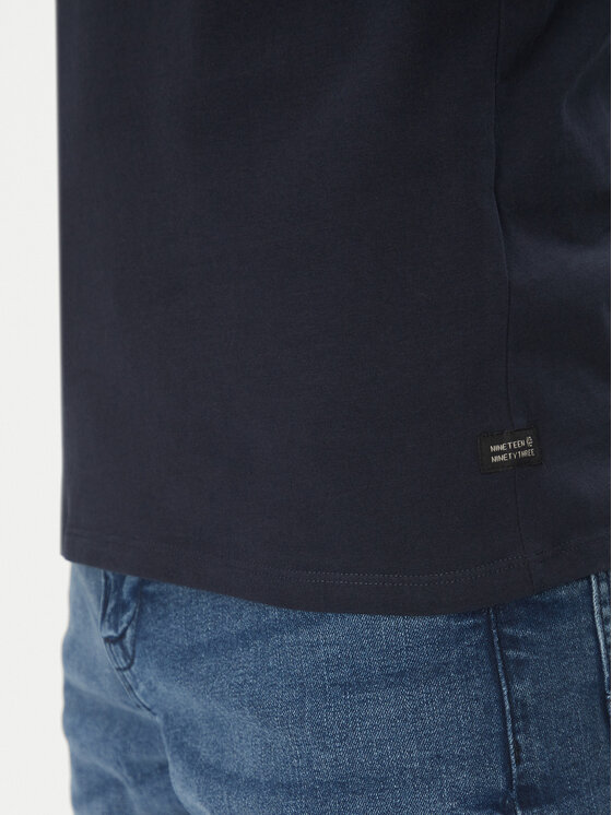 INDICODE INDICODE T-Shirt Kloge 40-915 Granatowy Regular Fit
