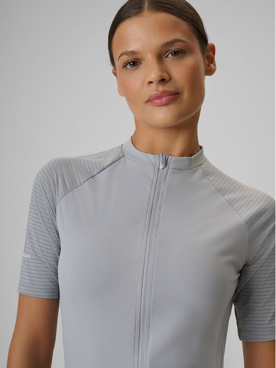 4F 4F Koszulka rowerowa ALTERNATIVE PATH Szary jasny Slim Fit