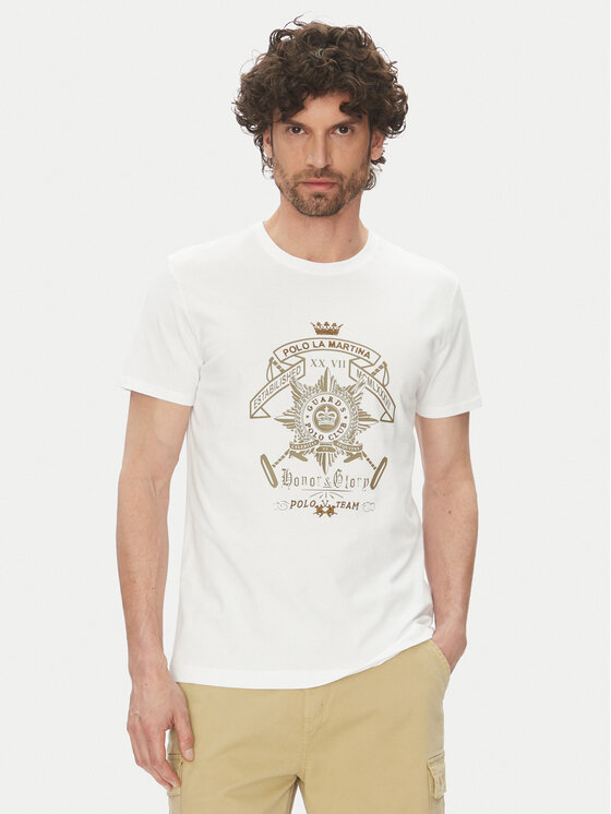 T-Shirt La Martina, Velikost:XL, Barva: Bílá, Aloysius MARG30 JS206