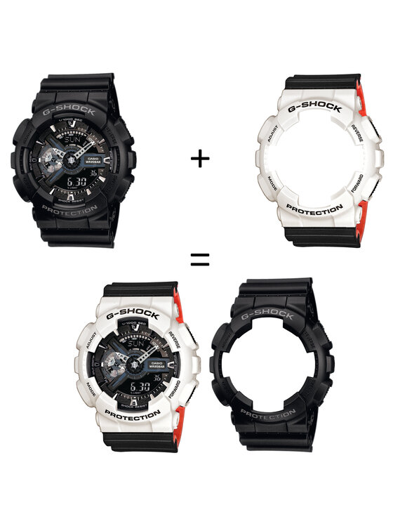 Casio Casio Zegarek SET GA-110-1BER + BEZEL 10395292 + PASEK 10577142 Czarny
