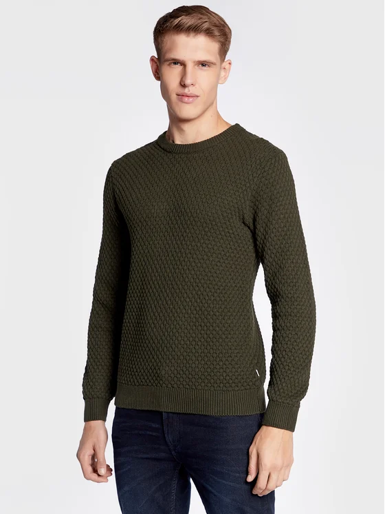 Solid Pullover 21107143 Grün Regular Fit