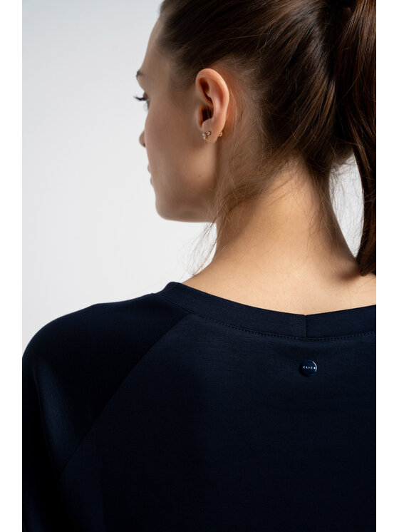 CLICK CLICK Μπλουζάκι 10-6693 Σκούρο μπλε Boxy Fit