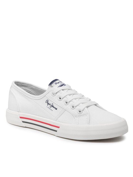 Pepe Jeans Pepe Jeans Πάνινα παπούτσια Brady W Basic PLS31287 Λευκό