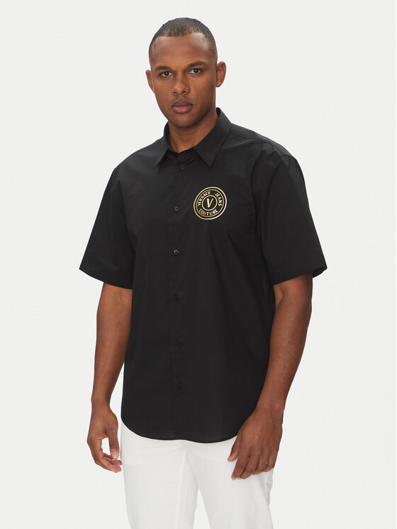 Versace Jeans Couture Košeľa 78GALY11 Čierna Regular Fit