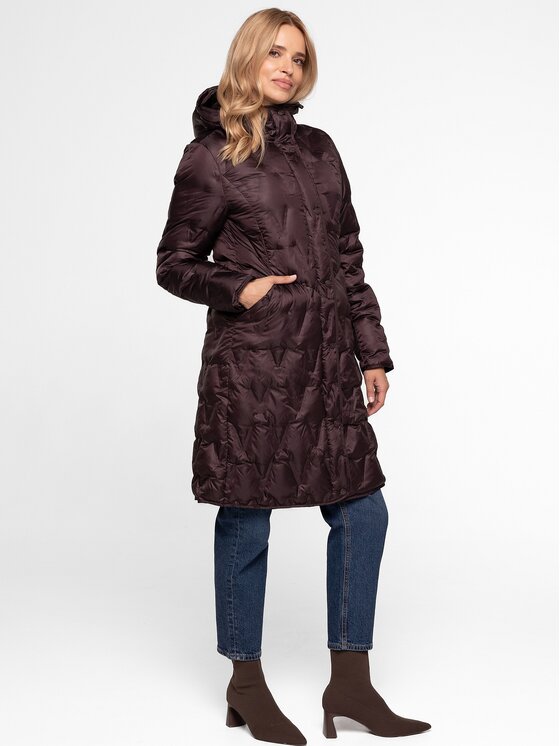 Perso Perso Kurtka damska BLH252020F Brązowy Regular Fit