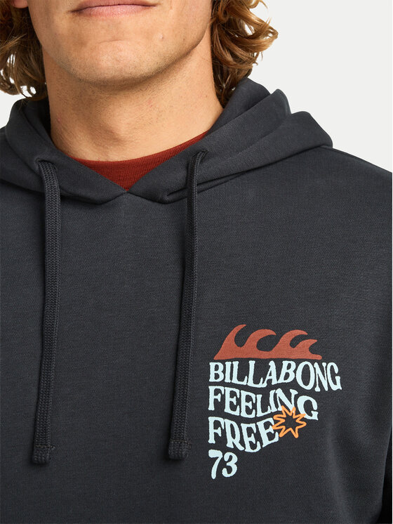 Billabong Billabong Džemperis ar kapuci Foundation Po EBYSF00175 Melns Regular Fit