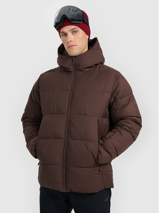 4F 4F Kurtka narciarska SKIWEAR Brązowy ciemny Regular Fit