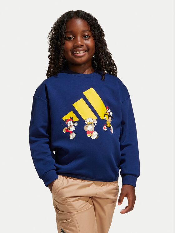 adidas Mikina Disney Mickey Mouse JD4550 Tmavomodrá Loose Fit