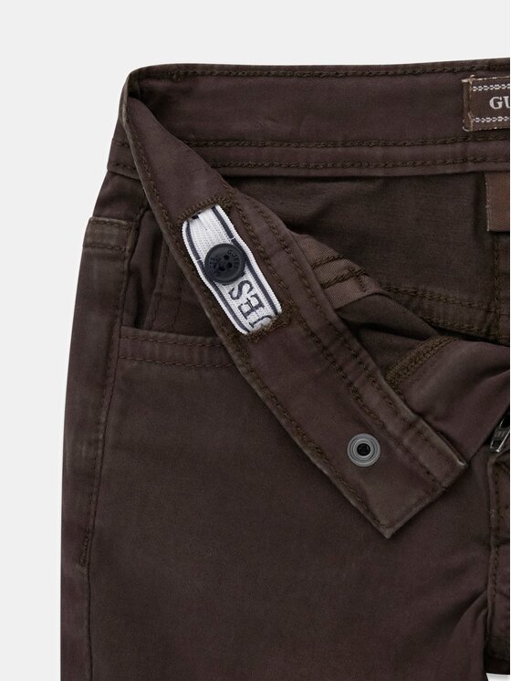 Guess Kids Guess Kids Spodnie materiałowe 183747 Brązowy Regular Fit