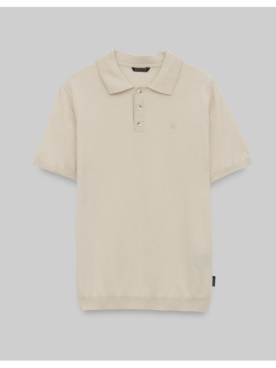 Borgio Borgio Polo colliano_bz Beżowy Classic Fit
