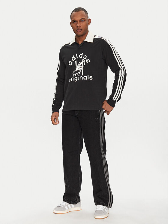 adidas adidas Džínsy adicolor Denim Firebird JC6718 Čierna Straight Fit