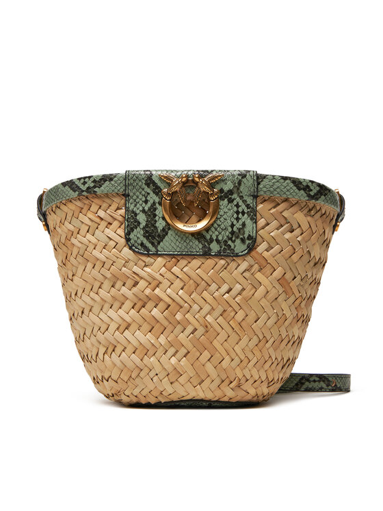 Geantă PINKO Love Summer Bucket PE 25 PLTT 103325 A2GO Bej