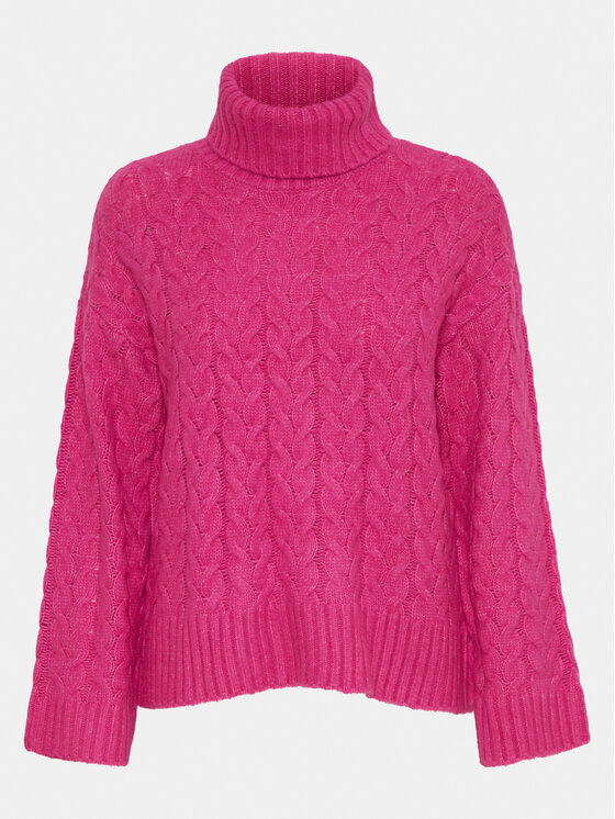 Fransa Fransa Rollkragenpullover 20612718 Rosa Relaxed Fit