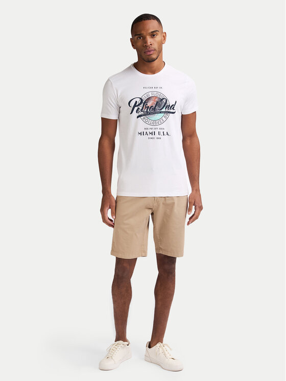 Petrol Industries Petrol Industries T-Shirt M-1050-TSR602 Biały Regular Fit