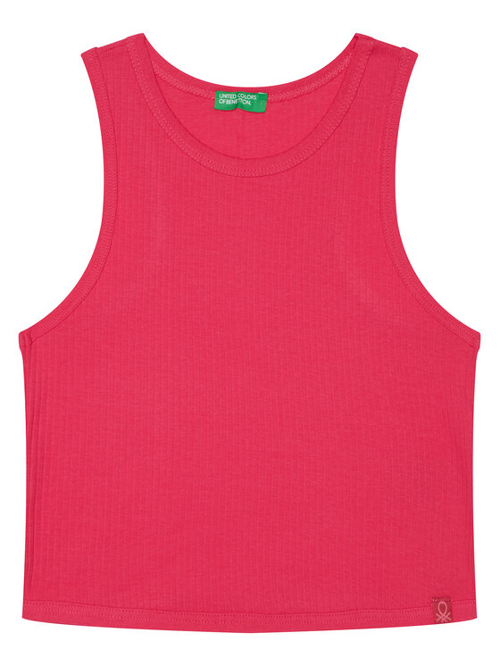 United Colors Of Benetton Top 31H3CH01F Różowy Slim Fit
