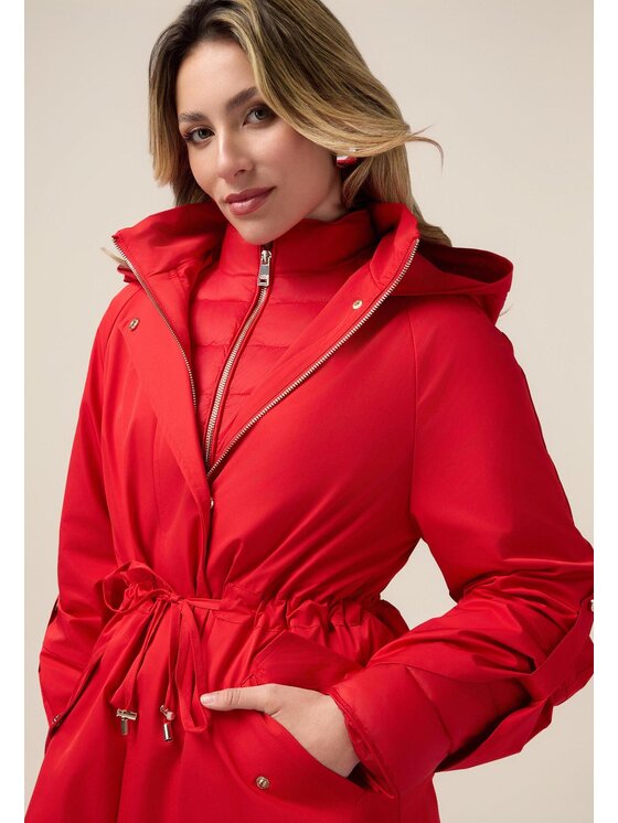 Oltre Oltre Giubbotto piumino F585R001391N016 Rosso Over Fit