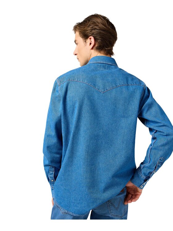 Wrangler Wrangler Koszula jeansowa 112362373 Niebieski Regular Fit