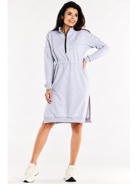 Infinite You Infinite You Úpletové šaty M322 Šedá Basic Fit