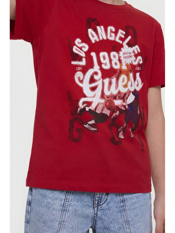 Guess Kids Guess Kids T-Shirt 183145 Czerwony Classic Fit