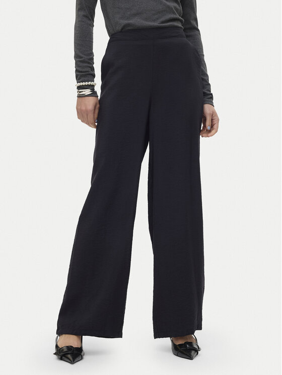 Vero Moda Vero Moda Kalhoty z materiálu Josie 10303759 Černá Wide Leg