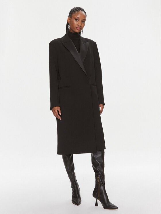 Calvin Klein Calvin Klein Vilnas mētelis K20K205970 Melns Regular Fit