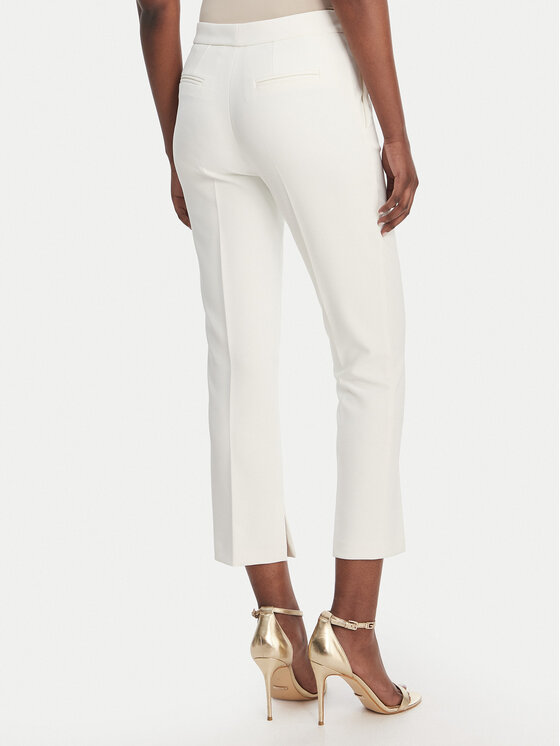 Elisabetta Franchi Elisabetta Franchi Szövet nadrág PA-166-61E2-V300 Fehér Slim Fit