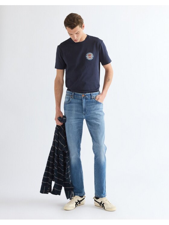 Wrangler Wrangler Jeansy LARSTON Niebieski Slim Fit