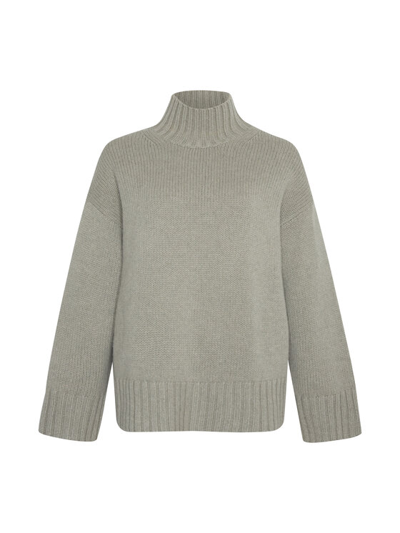 Style Republic Style Republic Golf Sweter o kroju oversize typu boxy, z mieszanki kaszmiru i wełny Zielony Boxy Fit