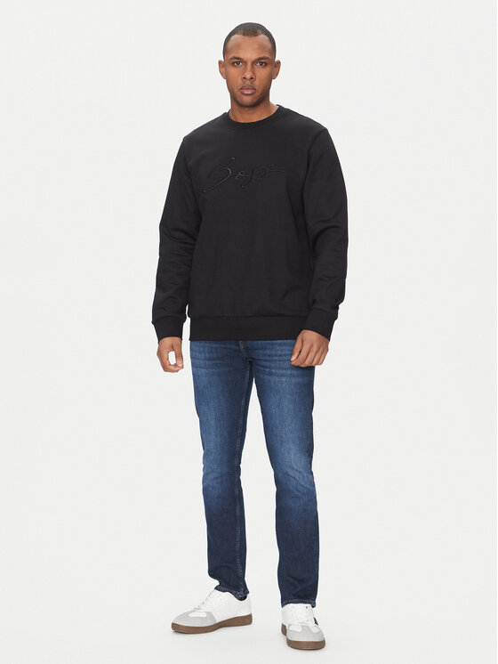 BOSS BOSS Majica dugih rukava C-Soleri 70 50531310 Crna Relaxed Fit