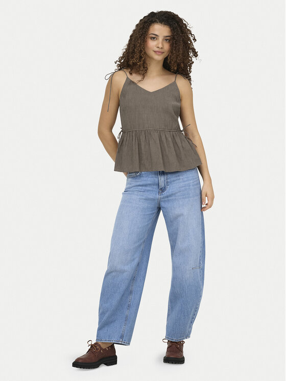 ONLY ONLY Top Nele 15370325 Bej închis Regular Fit