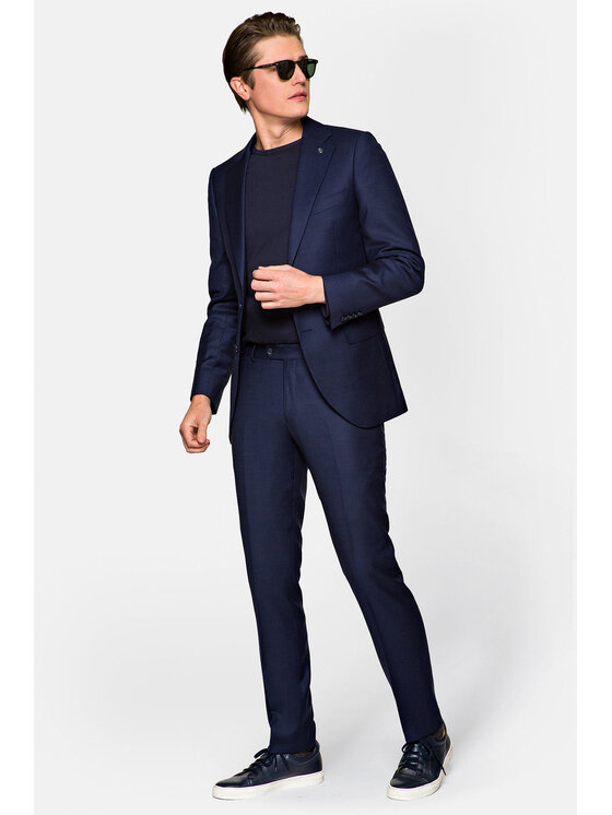 Lancerto Lancerto Garnitur GA073122000006 Granatowy Regular Fit