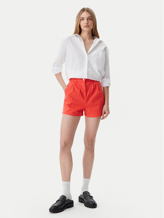 Tommy Jeans Tommy Jeans Auduma šorti Claire DW0DW21643 Oranžs Regular Fit