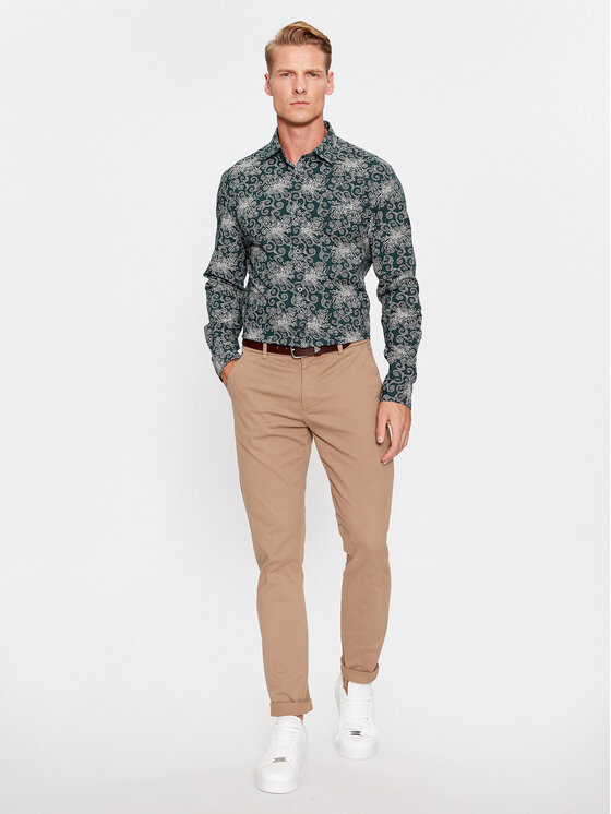 Guess Guess Košile M3BH55 W8BX1 Modrá Regular Fit