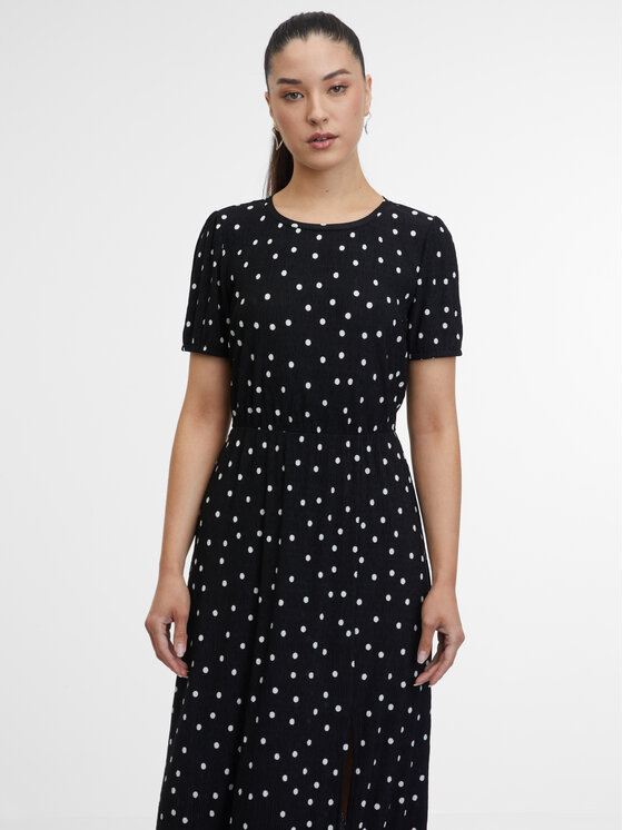 Orsay Orsay Sukienka codzienna 1000460660000__S Czarny A-Line Fit