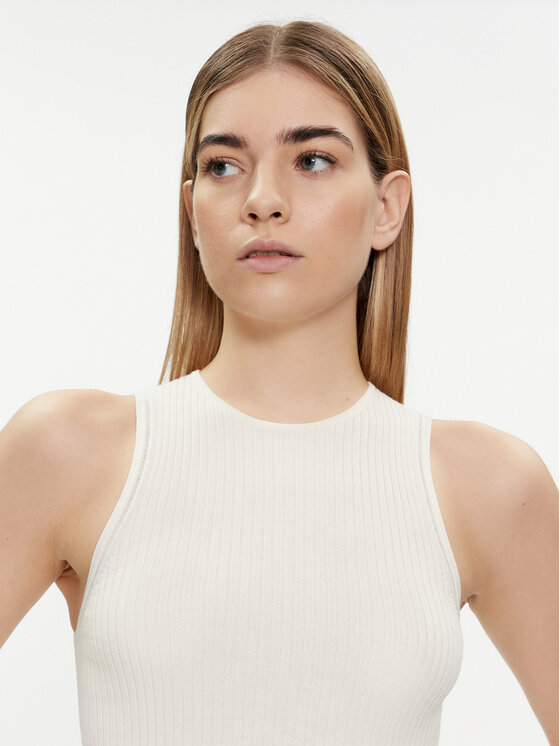 Calvin Klein Calvin Klein Top K20K206506 Biały Slim Fit