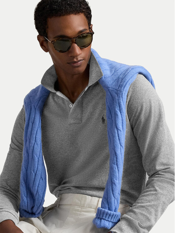 Polo Ralph Lauren Polo Ralph Lauren Поло 710680790003 Сірий Custom Slim Fit