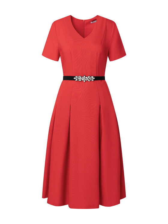 QUIOSQUE QUIOSQUE Každodenné šaty QUIOSQUE 4TN005601 Červená Regular Fit