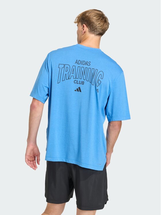 adidas adidas Koszulka techniczna 163164 Niebieski jasny Oversize
