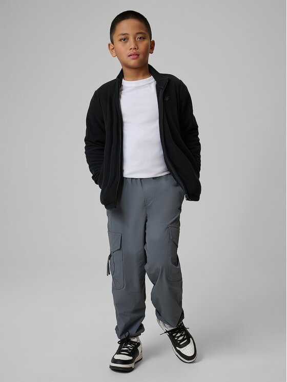 4F 4F Felpa di pile 4FJRSS26TFLEM508-20S Nero Regular Fit